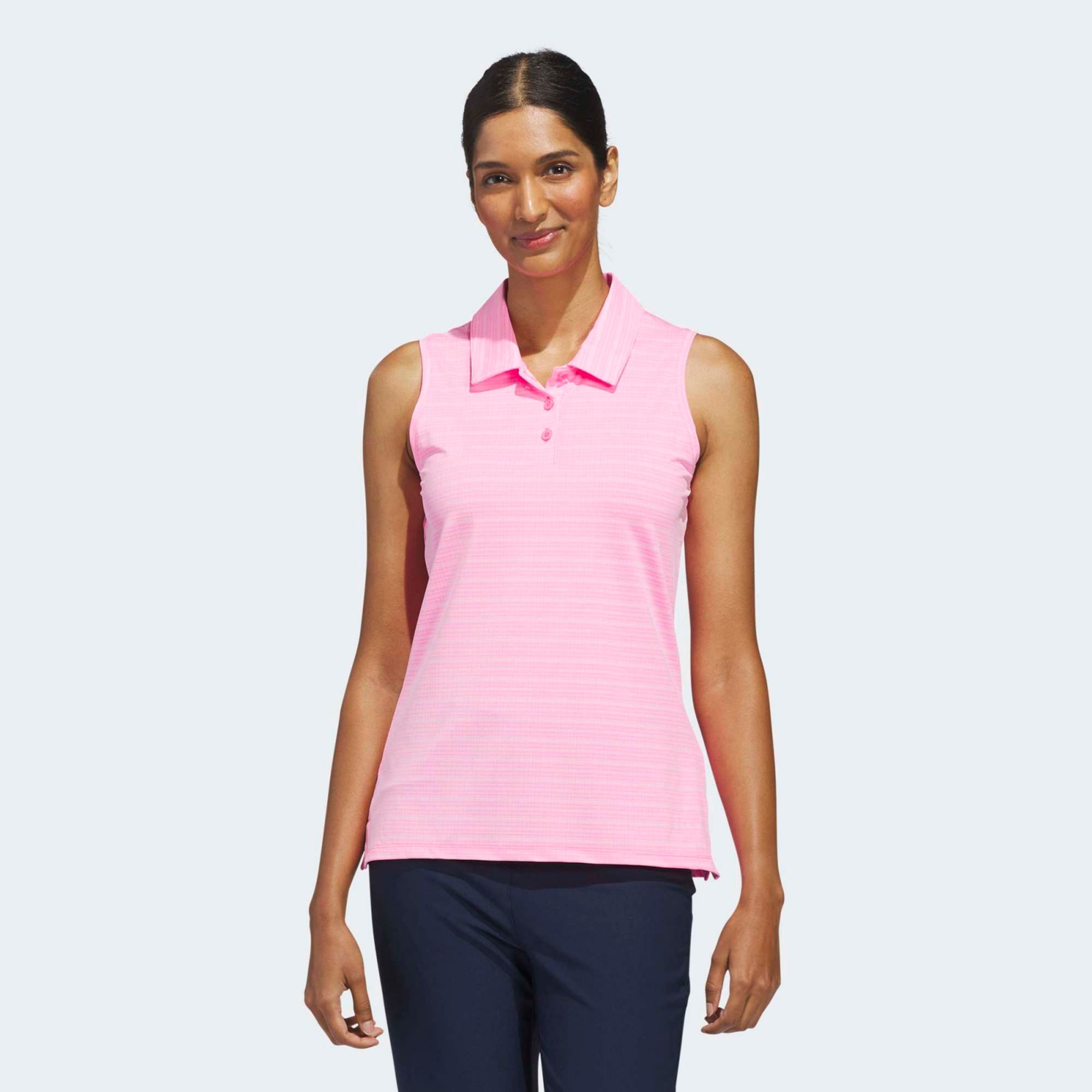adidas Women's Ultimate365 Jacquard Sleeveless Golf Polo