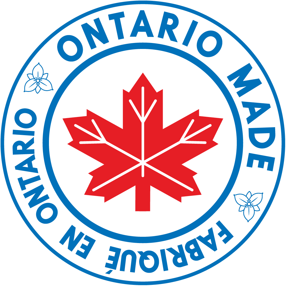 Ontario Made program certification badge for Moddulx panels manufactured in Windsor Ontario Canada