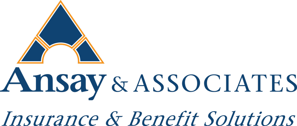 Ansay & Associates logo with a blue and orange triangular design above the company name and the tagline Insurance & Benefit Solutions below.