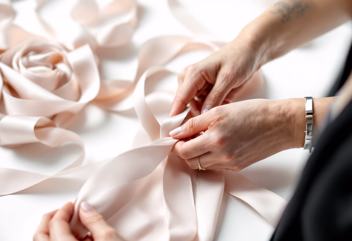 image of a wedding planner in action