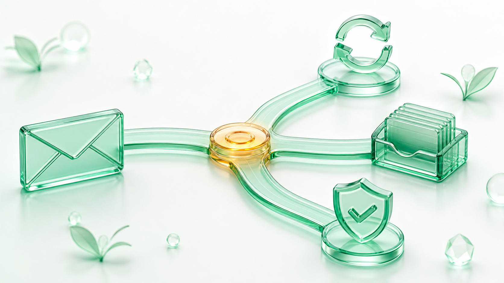Glass decision path for choosing a free email verification workflow