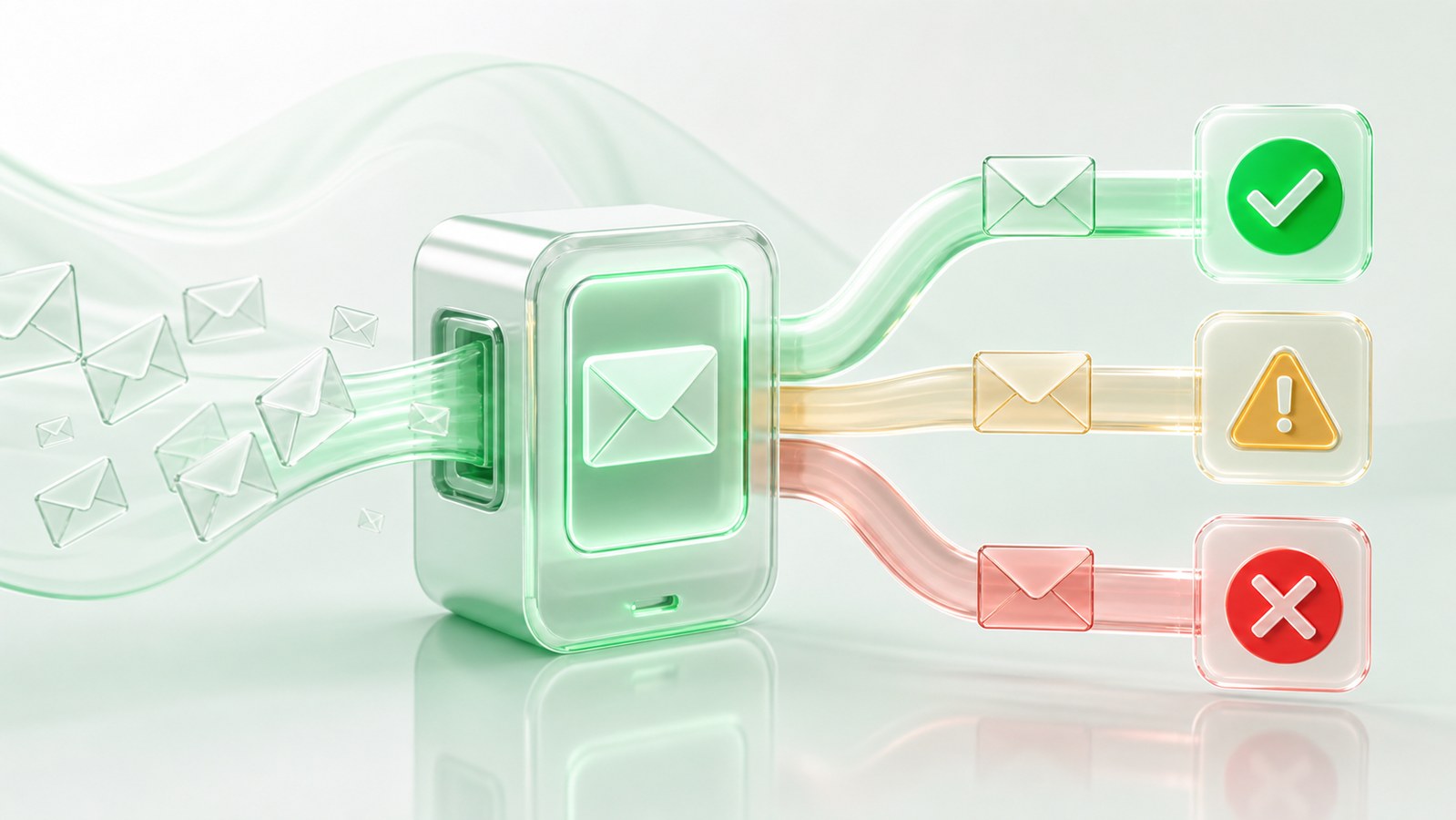 Email verification separating deliverable, risky and invalid addresses