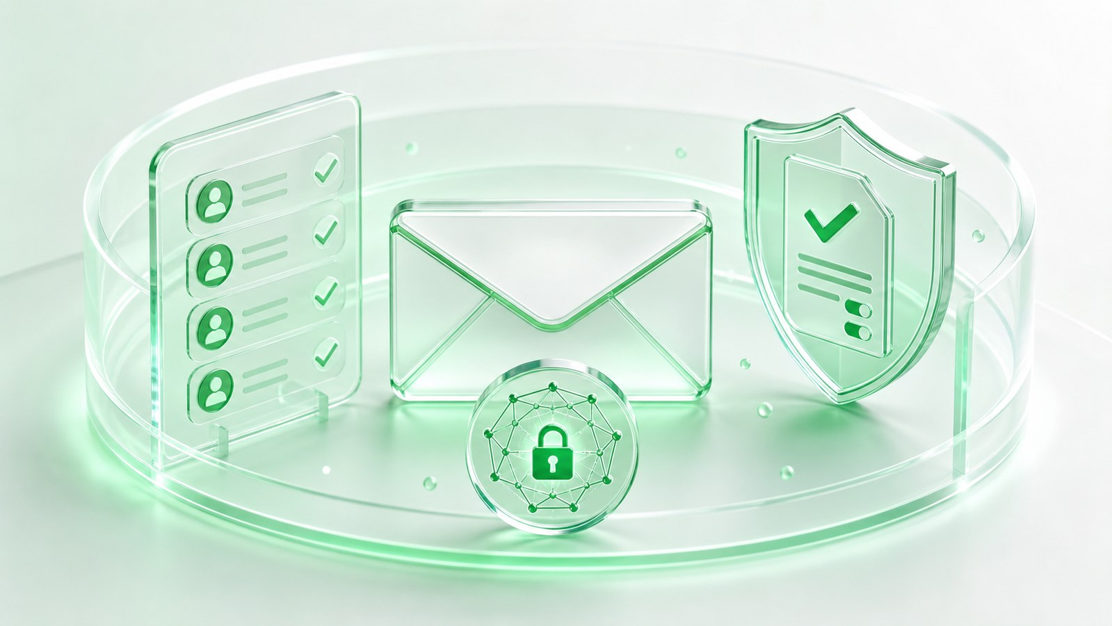 SPF, DKIM and DMARC security layers protecting an email
