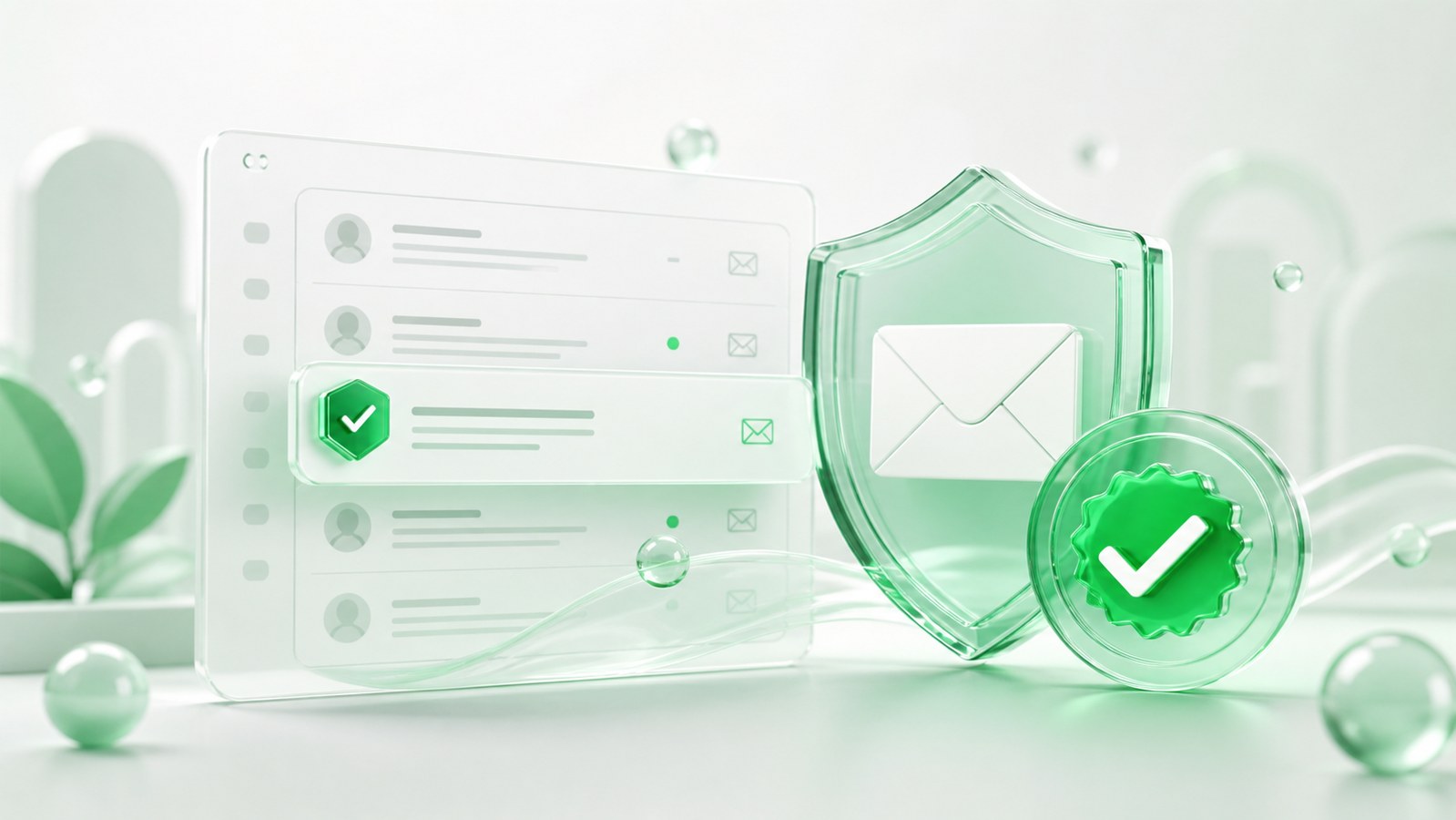 Verified brand indicator displayed beside an authenticated email