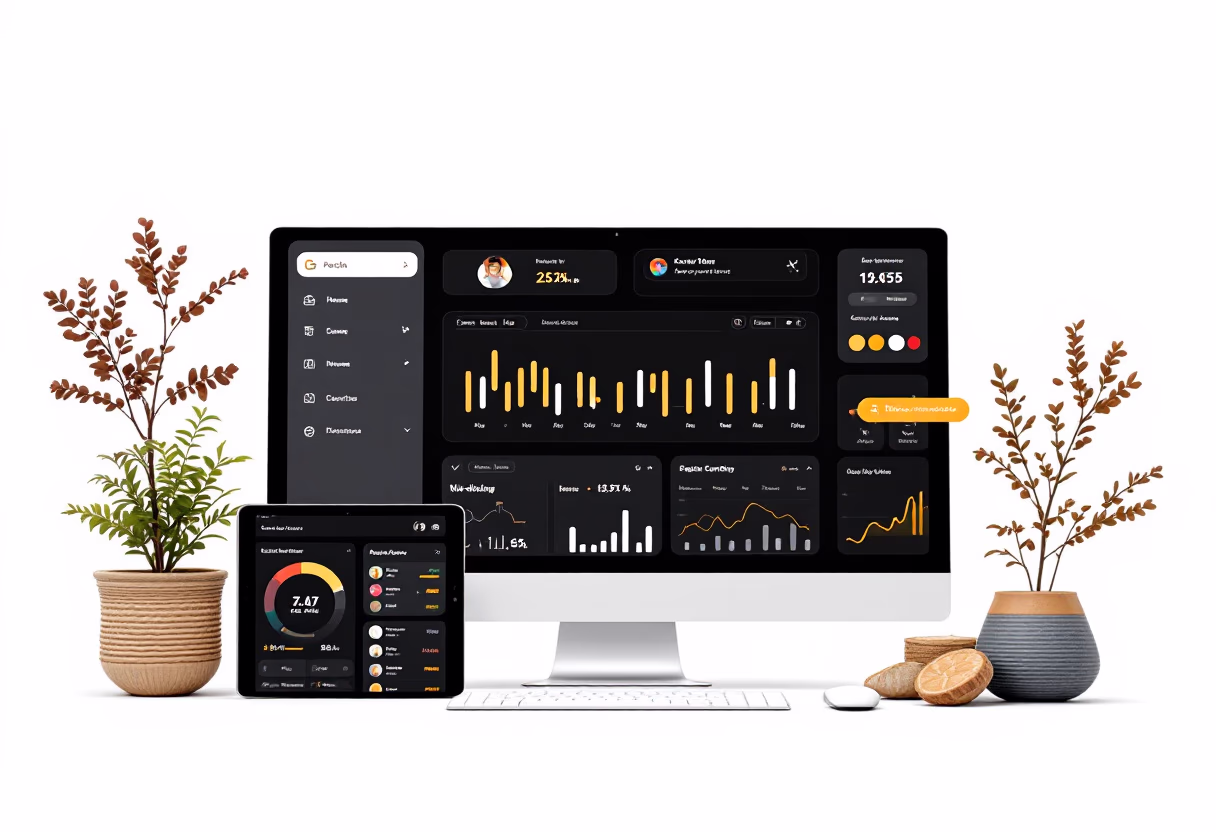 [interface] image of a dashboard interface (for a productivity tools business)