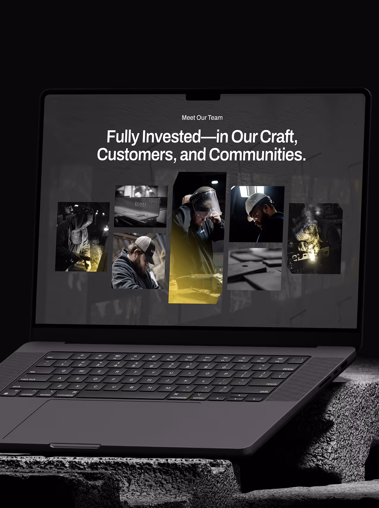 Web design portfolio piece featuring strategic page design