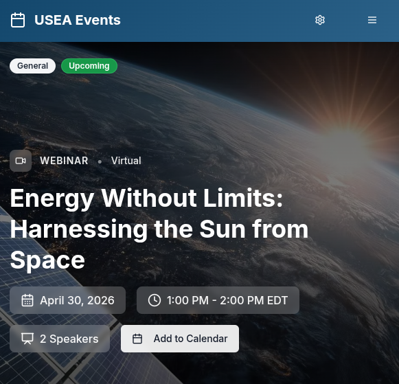 Screenshot of the webinar event page including the same date and time information available in the data of this page.