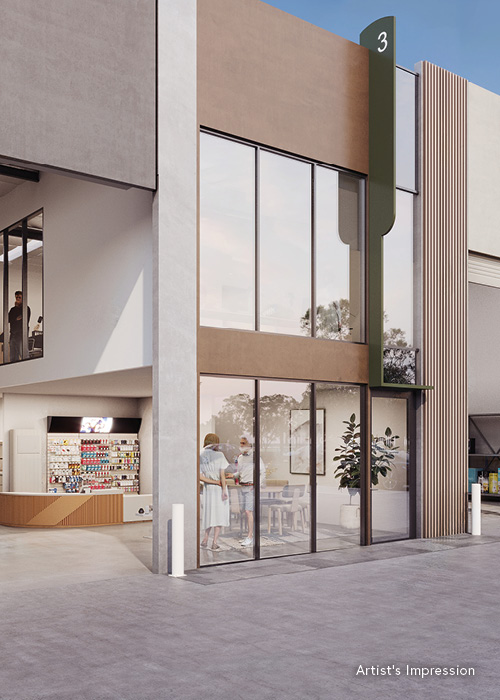 Outdoor view of large entryway