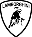 Black logo of Lamborghini