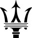Black logo of Maserati