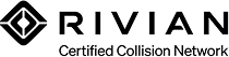 Black logo of Rivian.