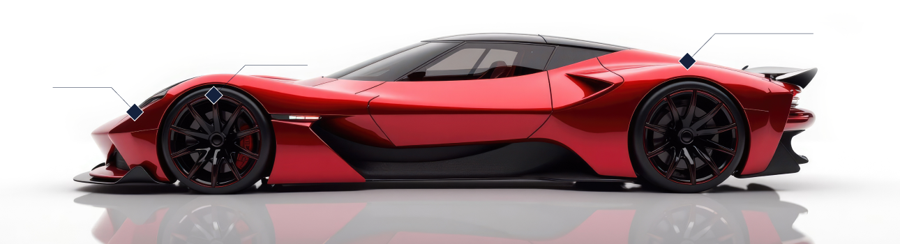 Ai-generated red supercar.