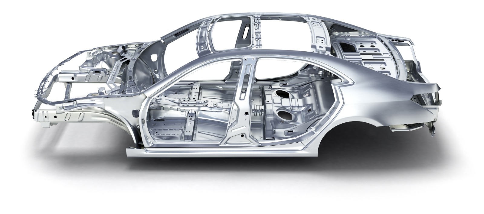 High-resolution illustrated picture of a generic car's frame on a white background.