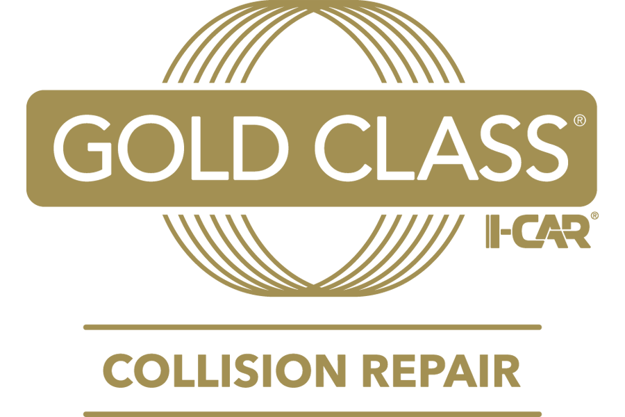 I-CAR Gold Class Collision Repair Certification Award logo.