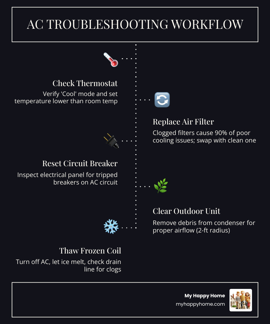 AC troubleshooting workflow steps for homeowners before calling a professional - ac troubleshooting tips before calling a