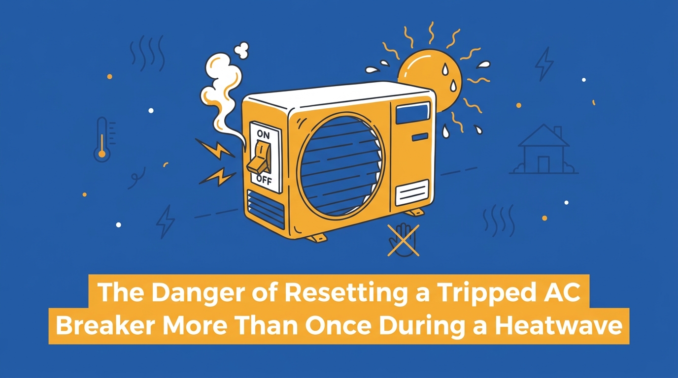 The Danger of Resetting a Tripped AC Breaker More Than Once During a Heatwave — featured image