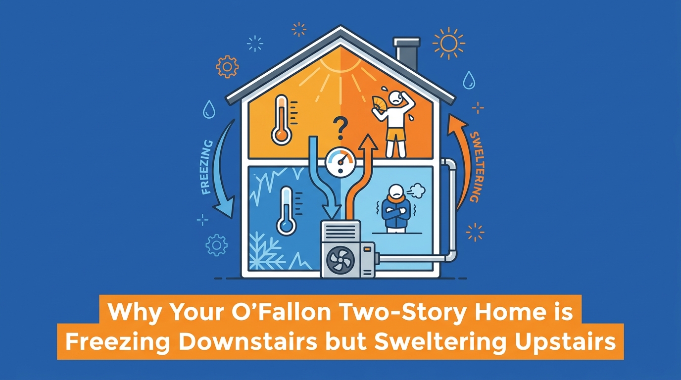 Why Your O'Fallon Two-Story Home is Freezing Downstairs but Sweltering Upstairs — featured image