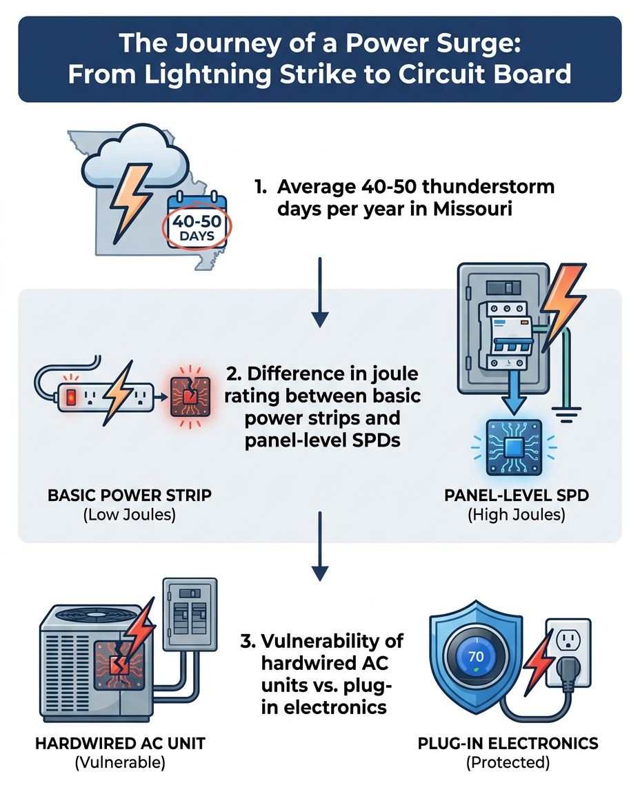 The Journey of a Power Surge: From Lightning Strike to Circuit Board