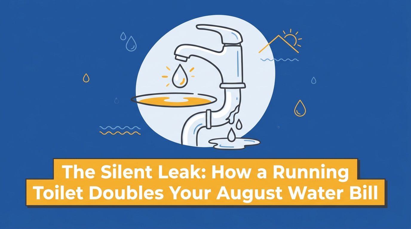 The Silent Leak: How a Running Toilet Doubles Your August Water Bill — featured image