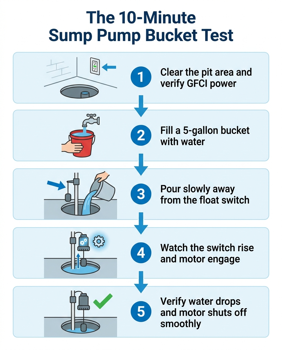 The 10-Minute Sump Pump Bucket Test