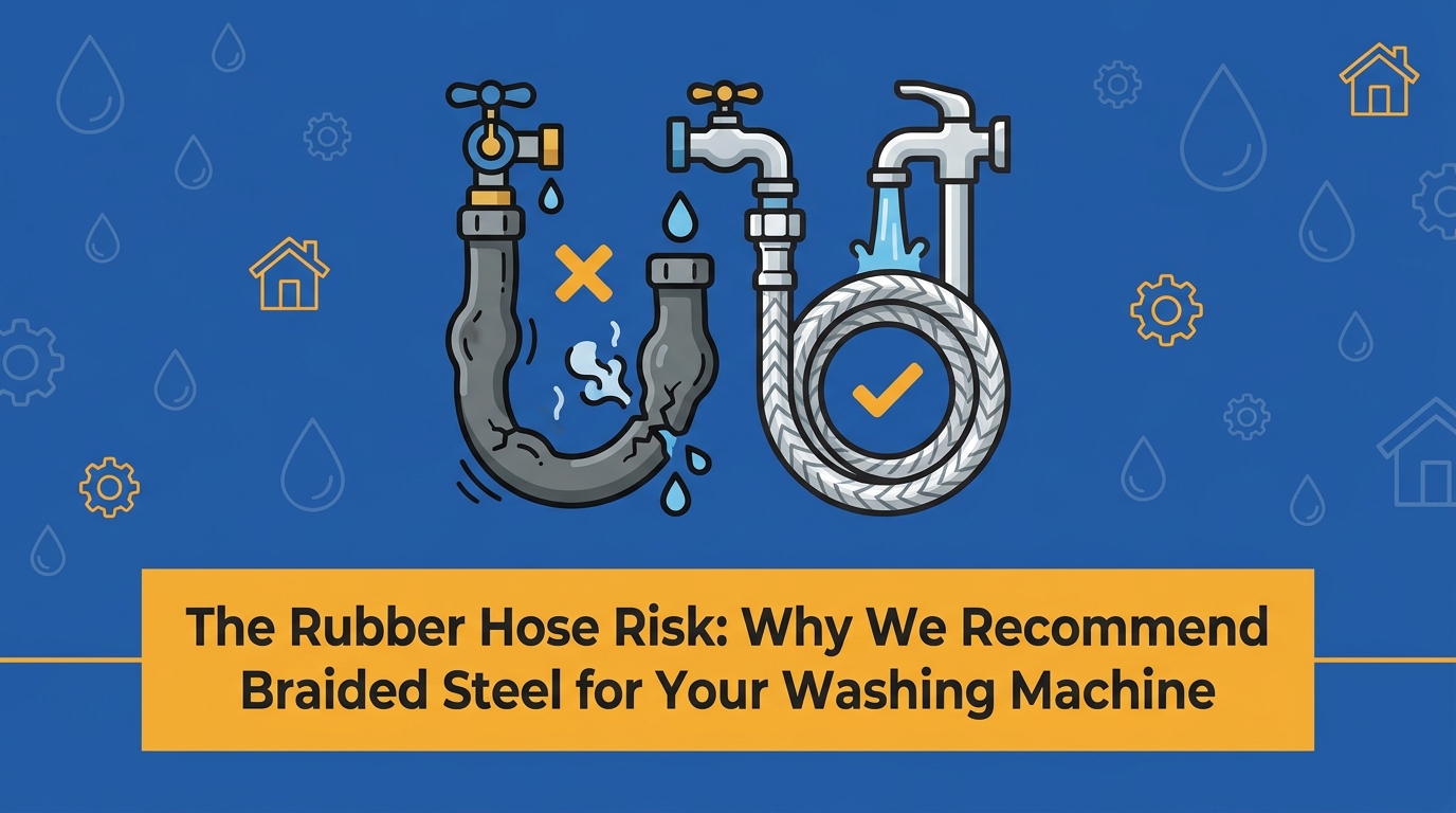 The Rubber Hose Risk: Why We Recommend Braided Steel for Your Washing Machine — featured image