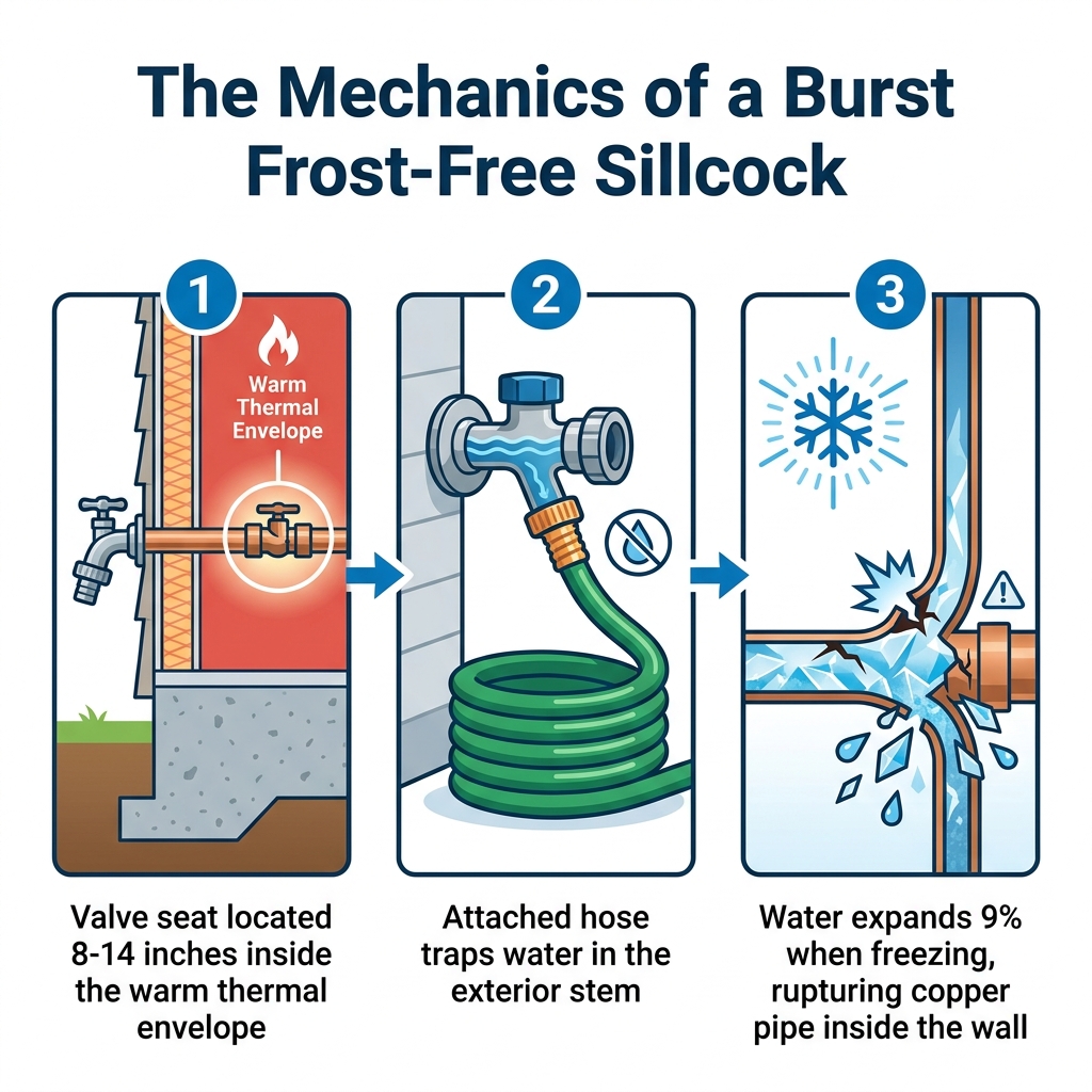 The Mechanics of a Burst Frost-Free Sillcock