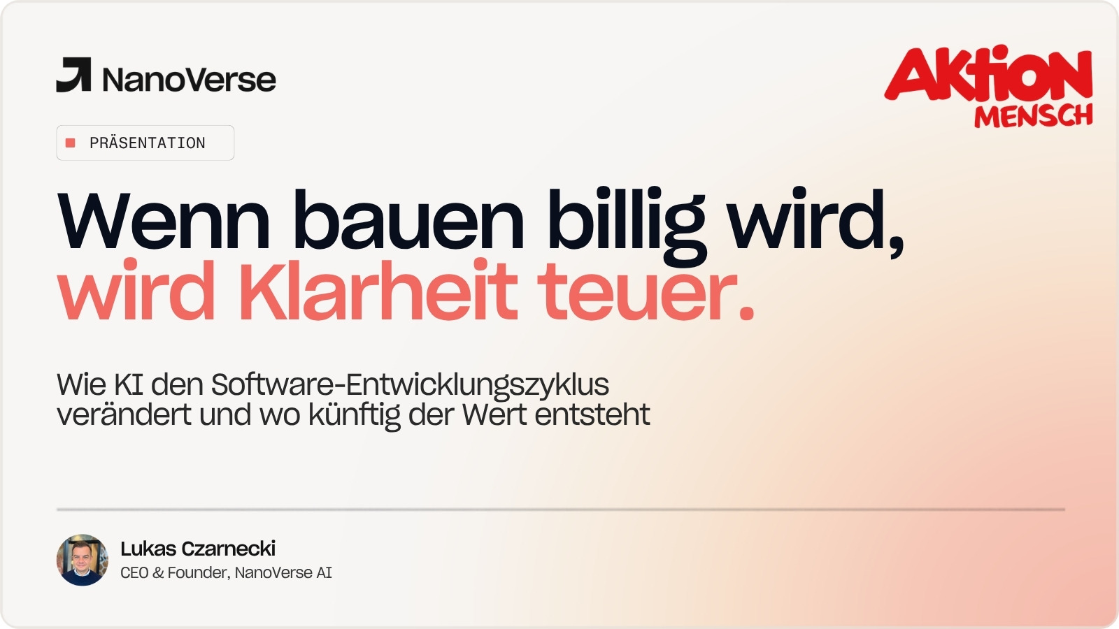 Wenn Bauen billig wird, wird Klarheit teuer