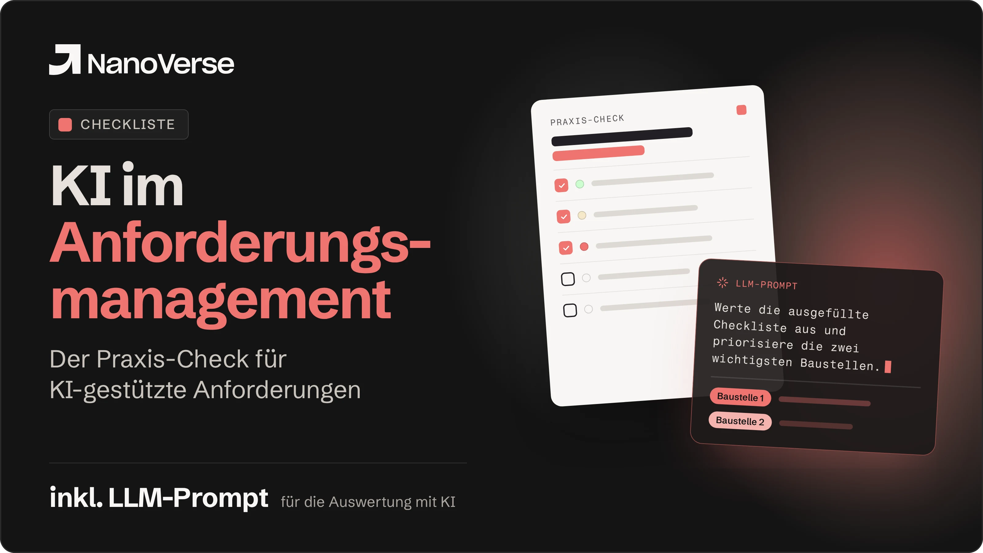 KI im Anforderungsmanagement – Praxis-Checkliste