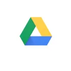 Google Drive logo with a triangular shape in green, yellow, and blue colors.