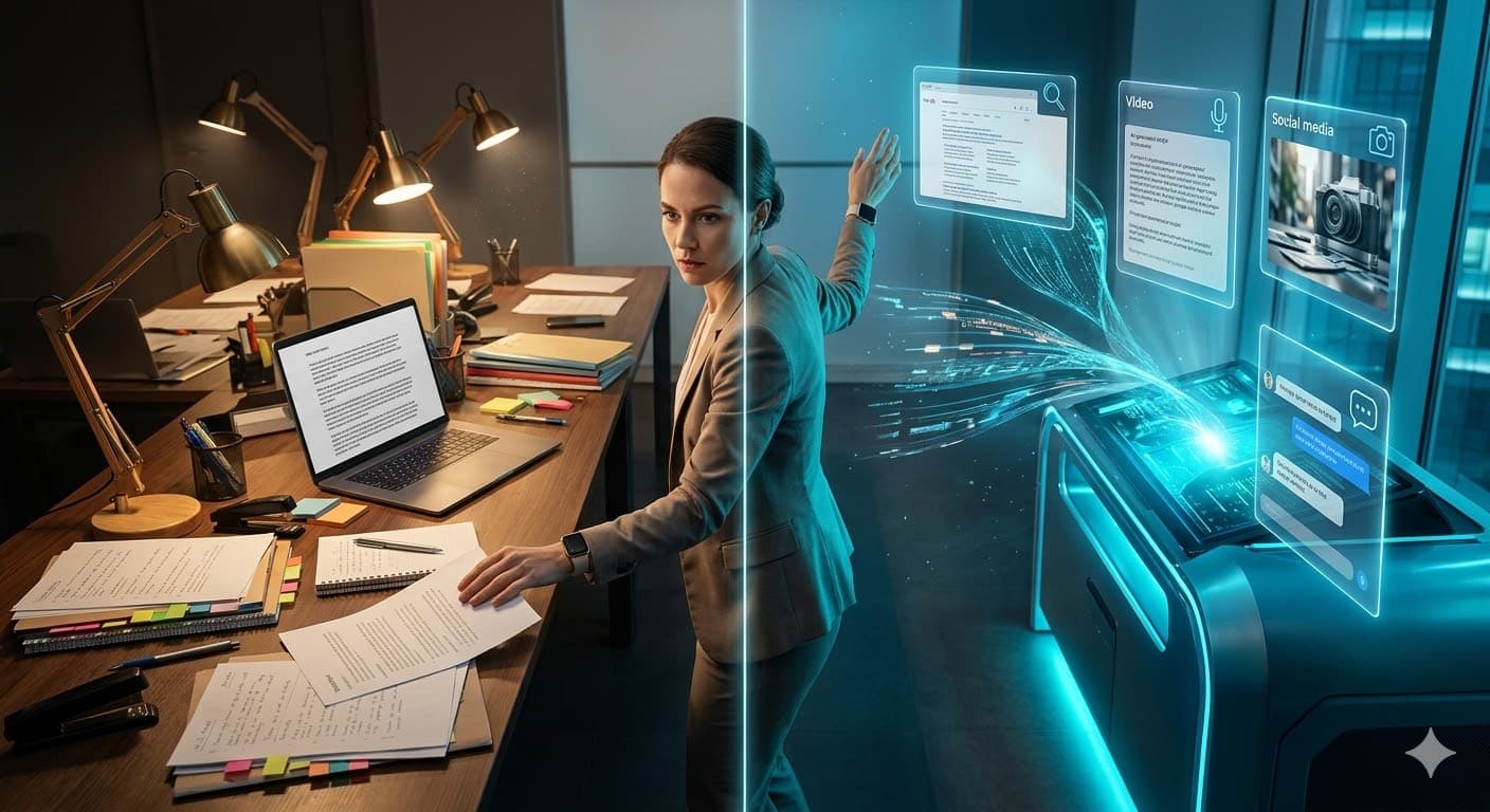 Illustration of Generative Engine Optimization in action, enhancing digital content workflows.