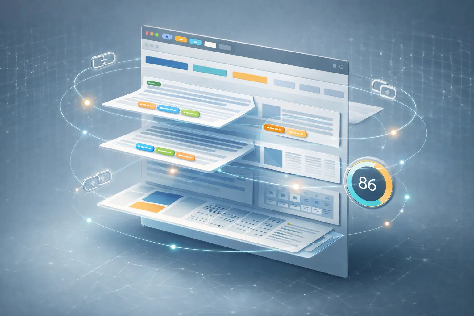 Interface of on-page SEO tools showcasing analysis and optimization metrics