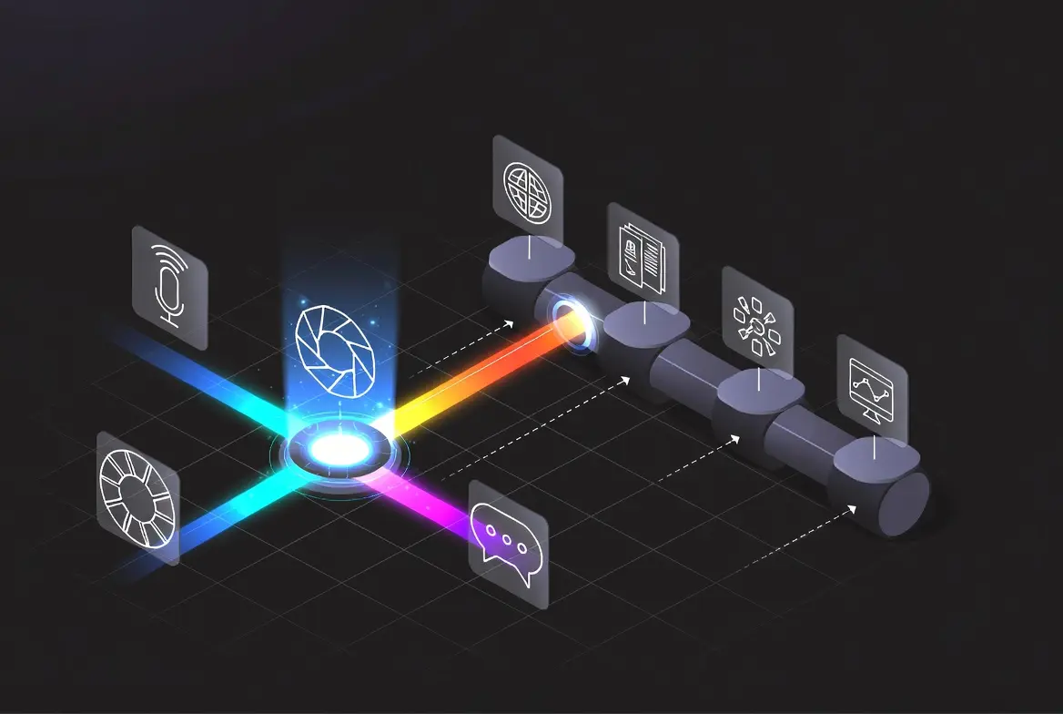 Diagram illustrating AI's role in understanding search intent through multiple channels