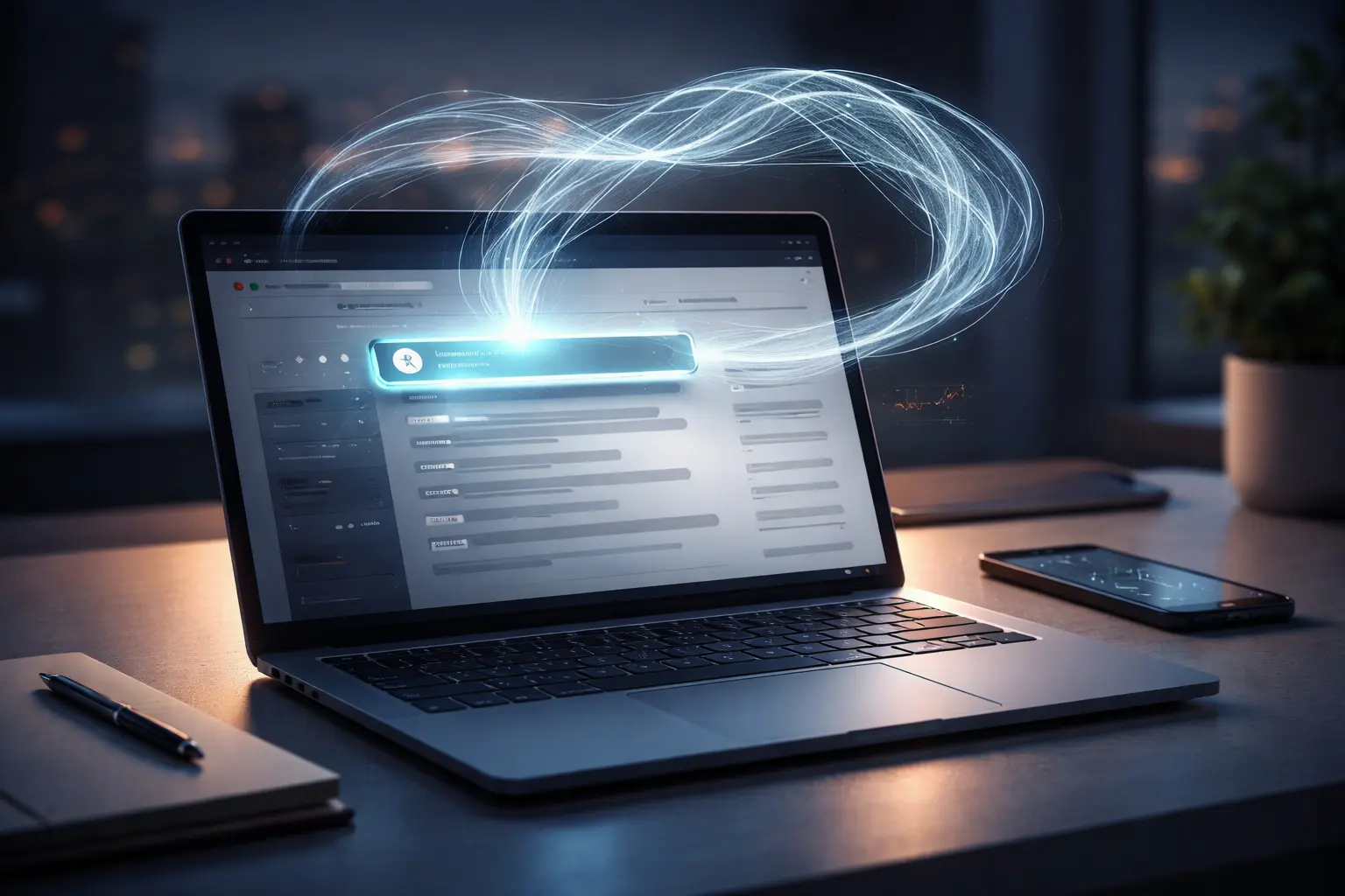 AI tools interface displayed on laptop screen for title tag optimization