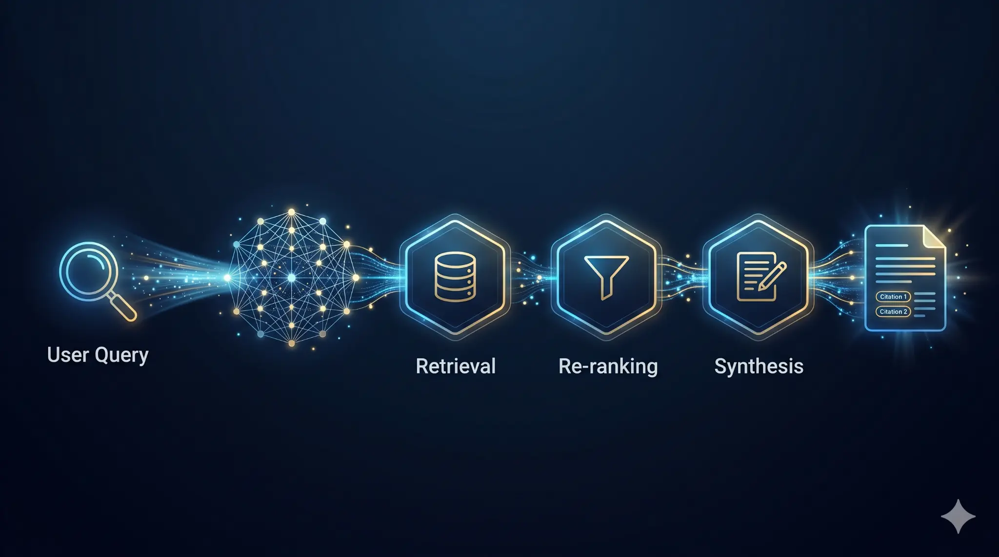 AI Retrieval-Augmented Generation Pipeline Concept Illustration