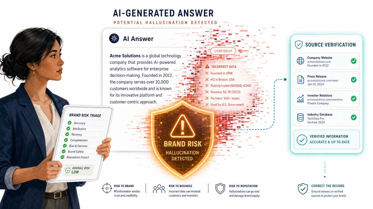 AI Search Tracker Hallucination Brand Risk Governance