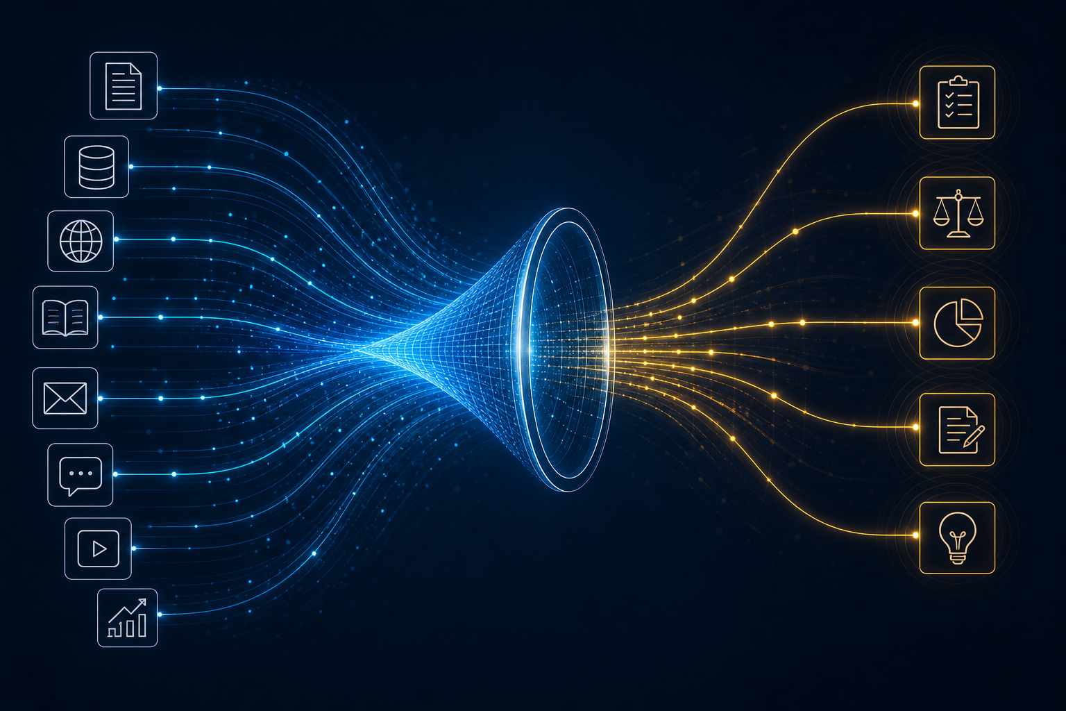 AI search visibility data synthesis and content extraction funnel