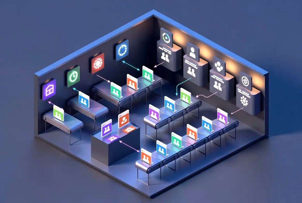 Diagram showcasing AI-generated Facebook post workflow and components.