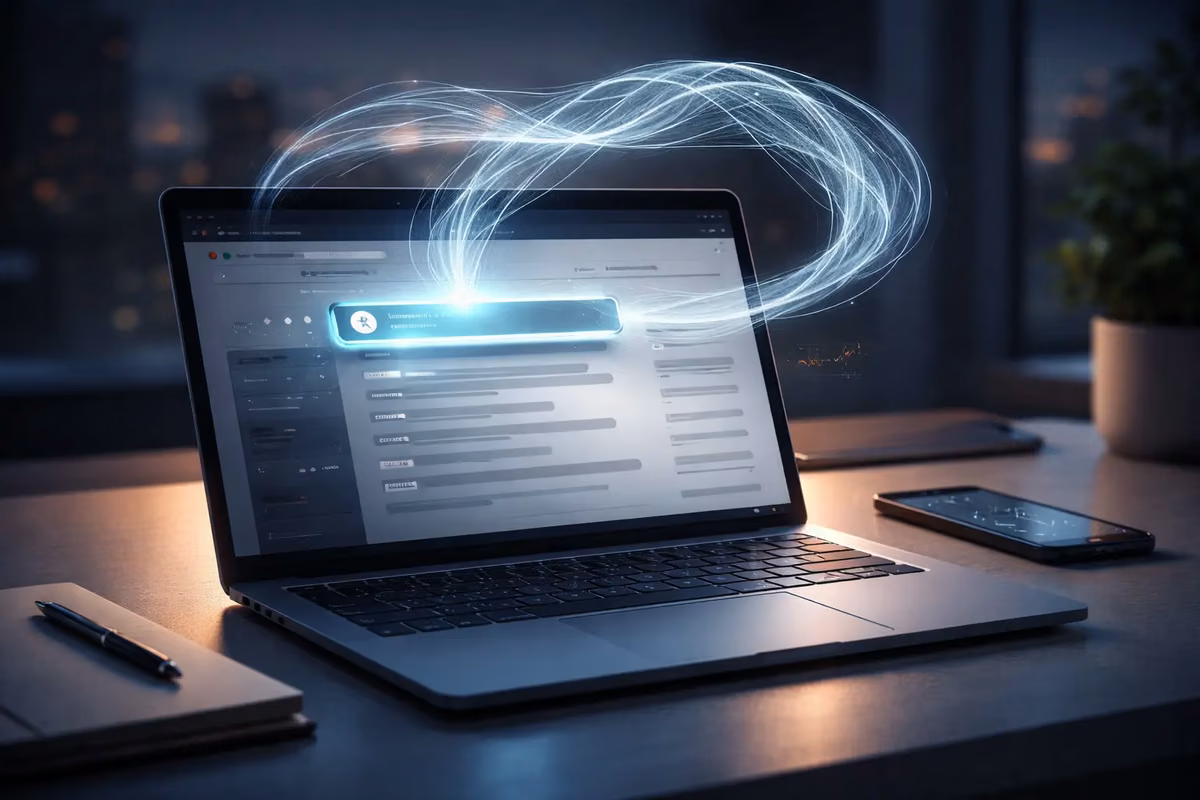 AI tools interface displayed on laptop screen for title tag optimization