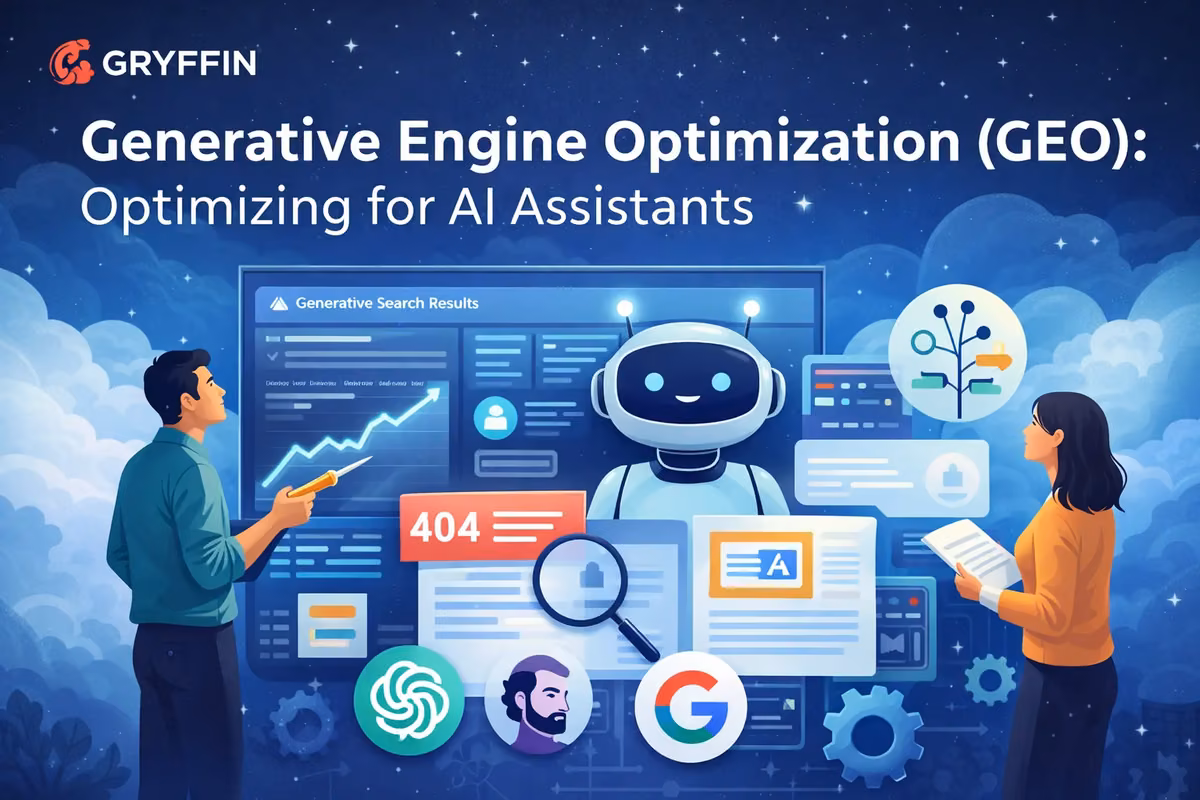Illustration of Generative Engine Optimization for AI search assistants