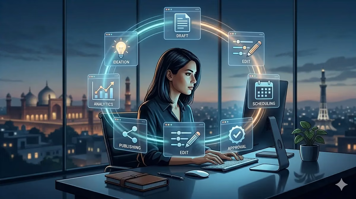 Person using AI tools for writing and editing tasks.