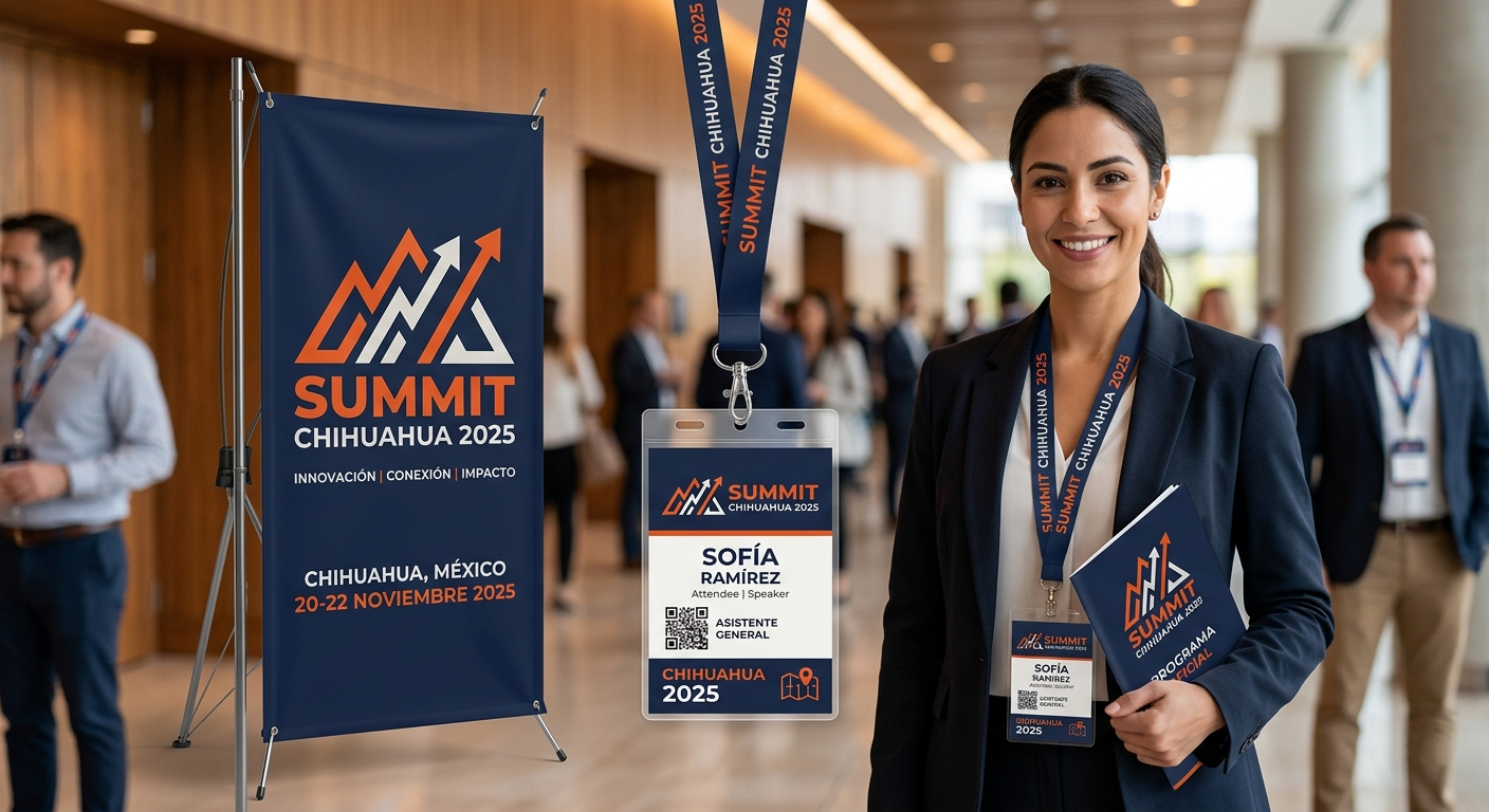 Summit Chihuahua 2025 mockup credencial
