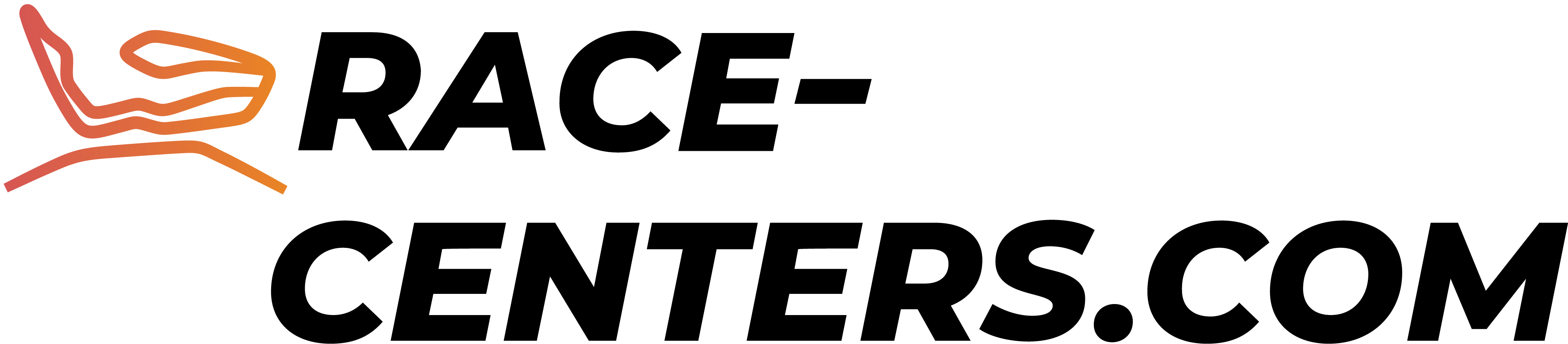 RaceCenters.com logo with stylized racing driver helmet icon.