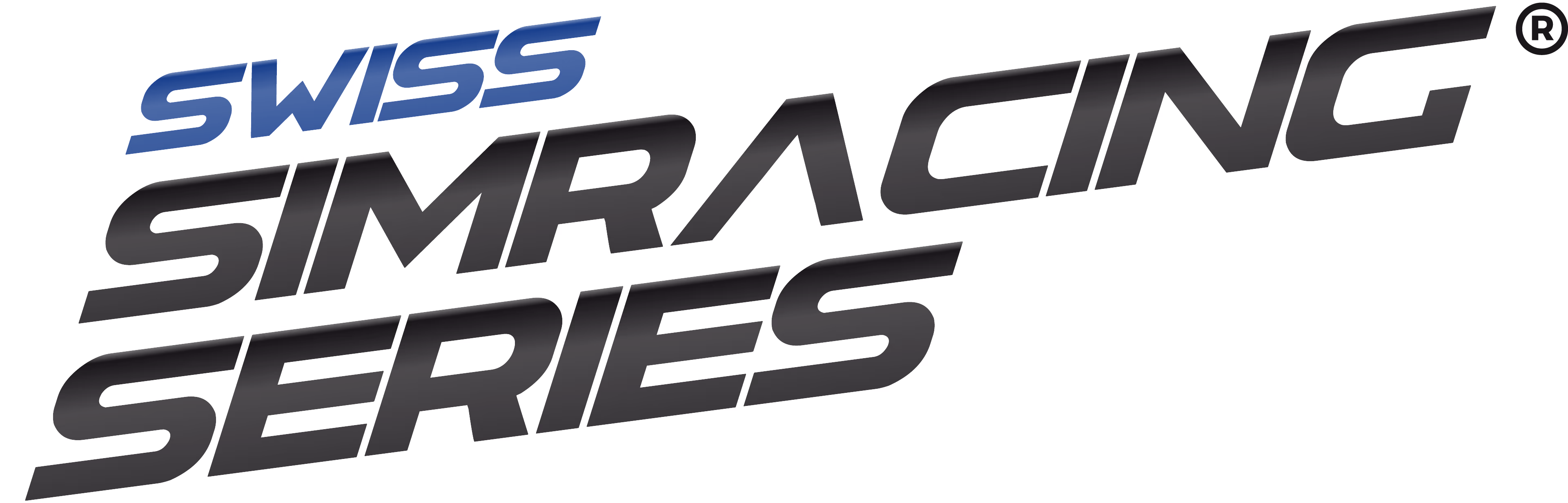 Logo der Swiss SimRacing Series in Rot auf schwarzem Hintergrund