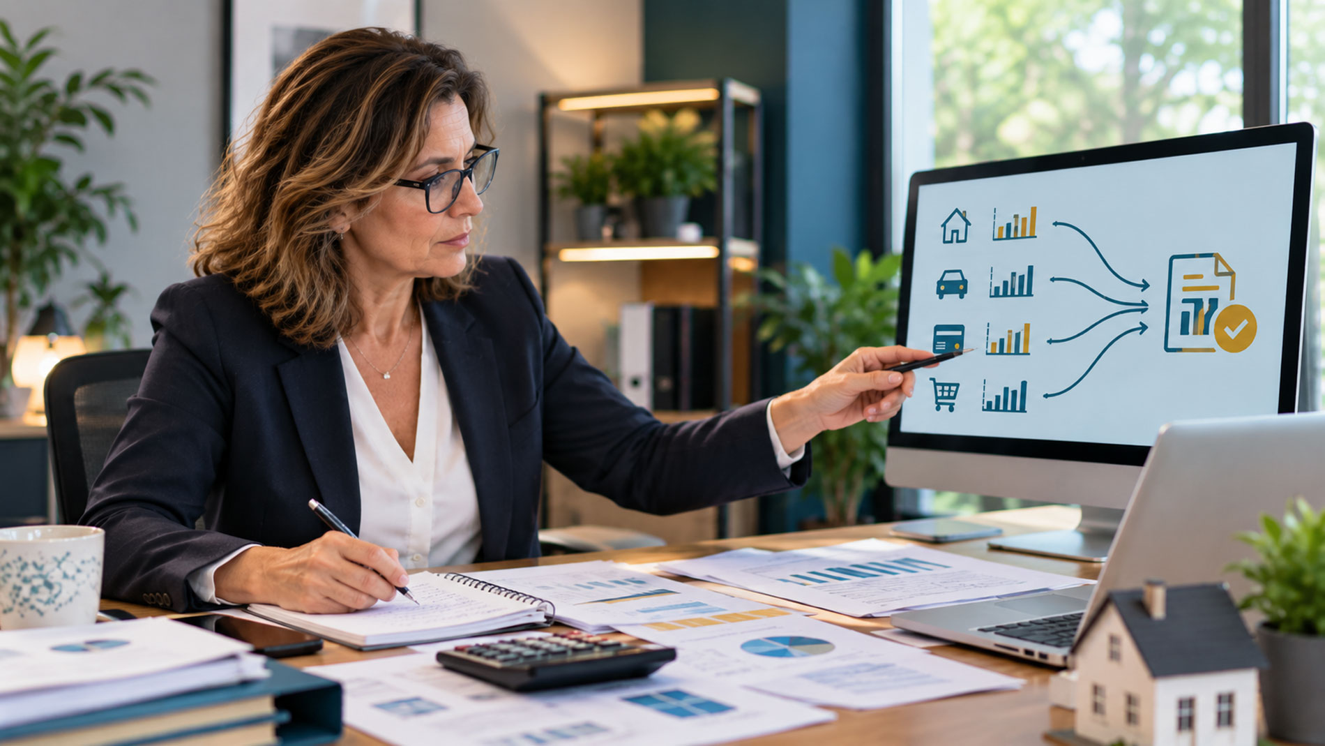 rofessionnelle du financement analysant plusieurs crédits et présentant une solution de regroupement dans le cadre d’une formation DCI assurance en e-learning.