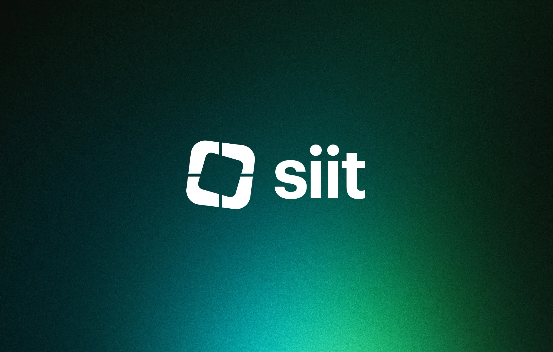 White Siit logo with a geometric square icon on a dark gradient background.