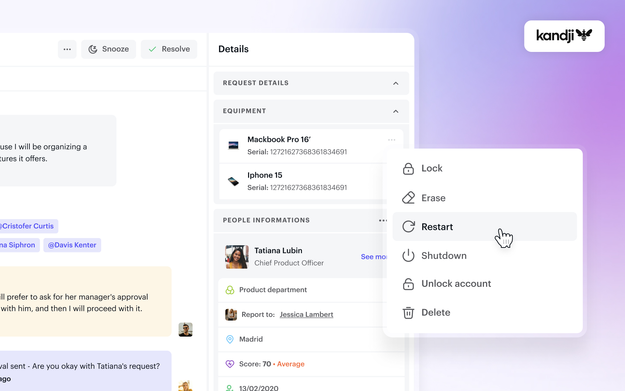 An image showing how Siit integrates with Kandji