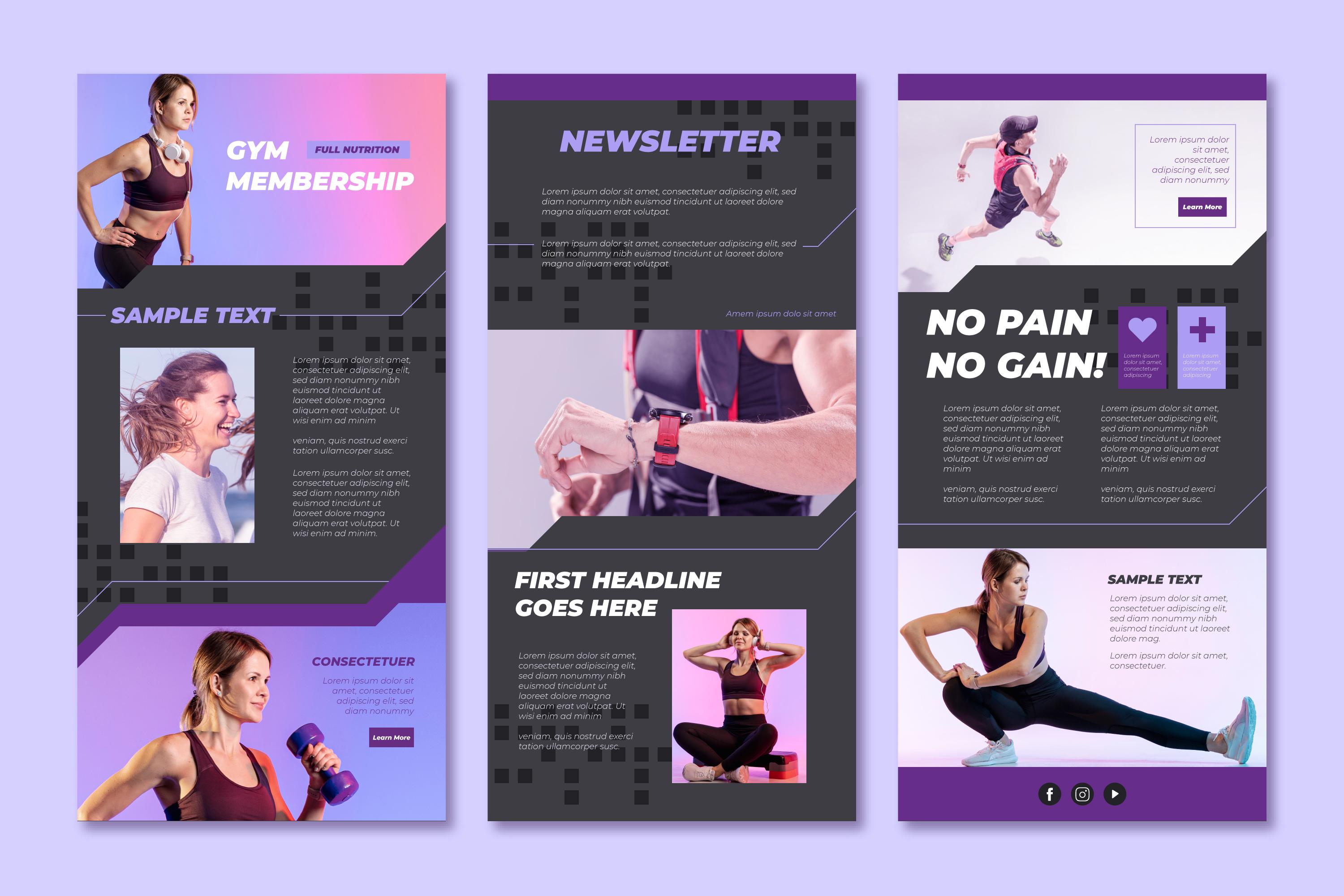 Newsletter by a fitness coach