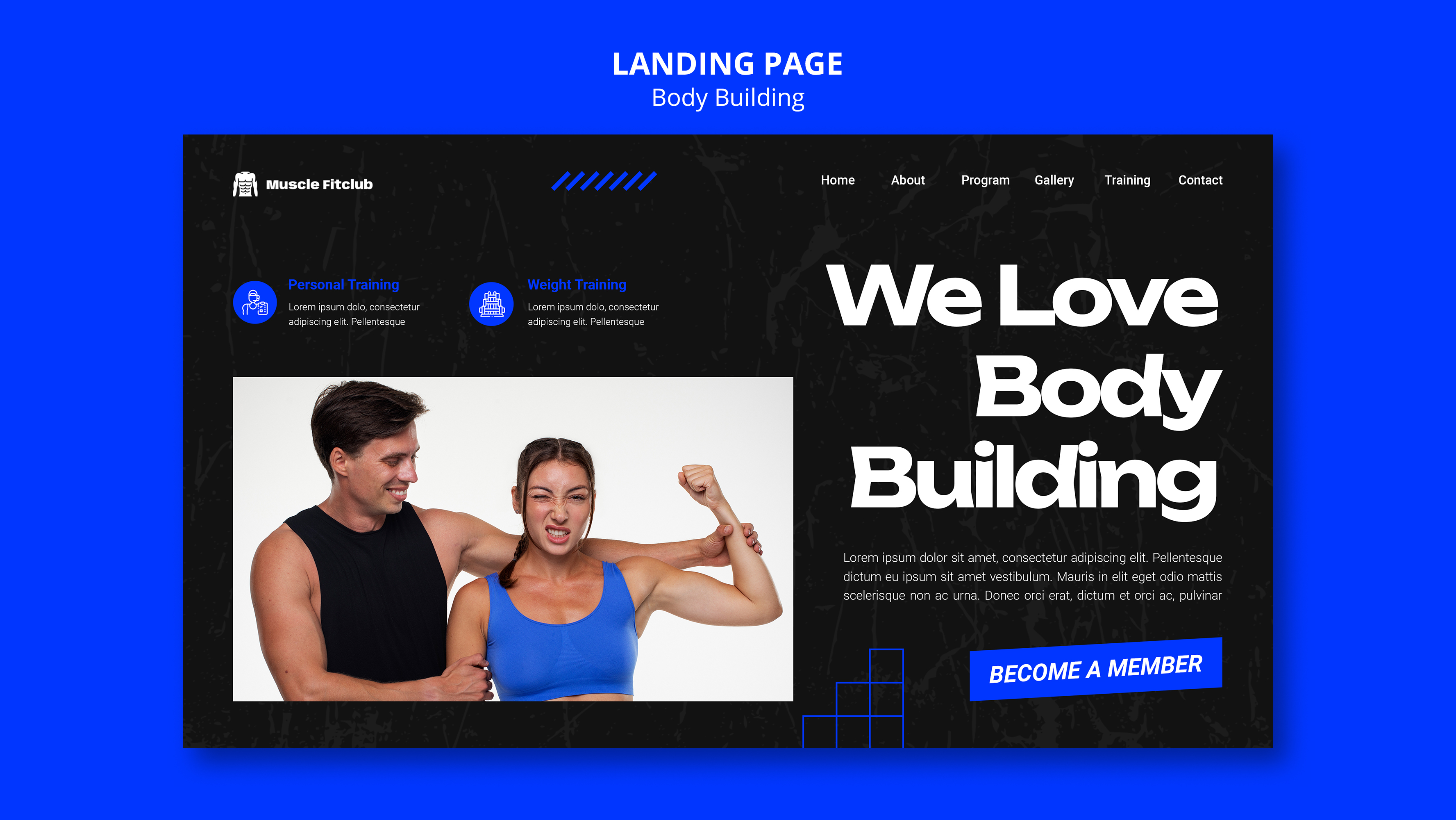 Professional website for a fitness coach with consistent branding and clear navigation