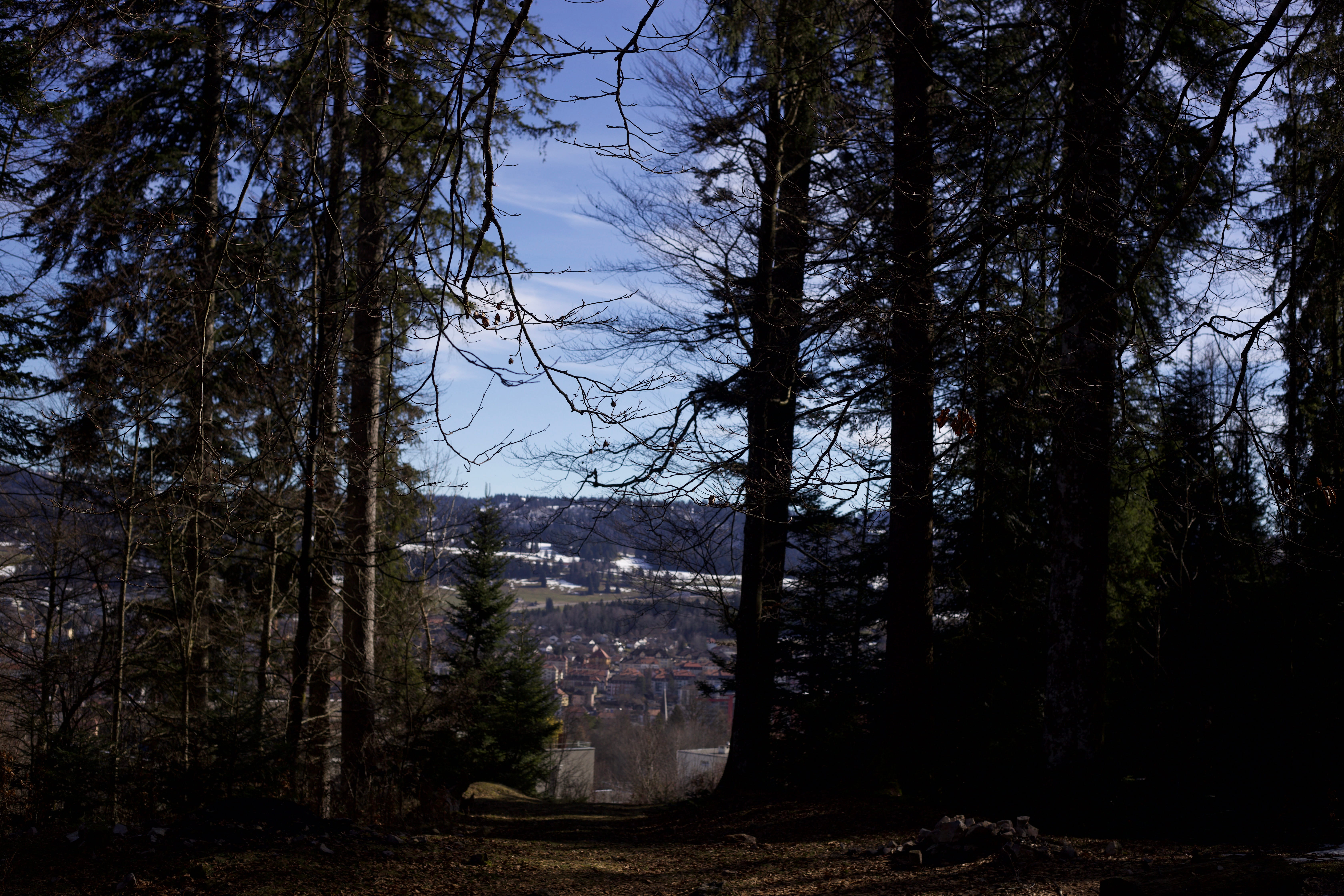 Vue aerienne des montagnes