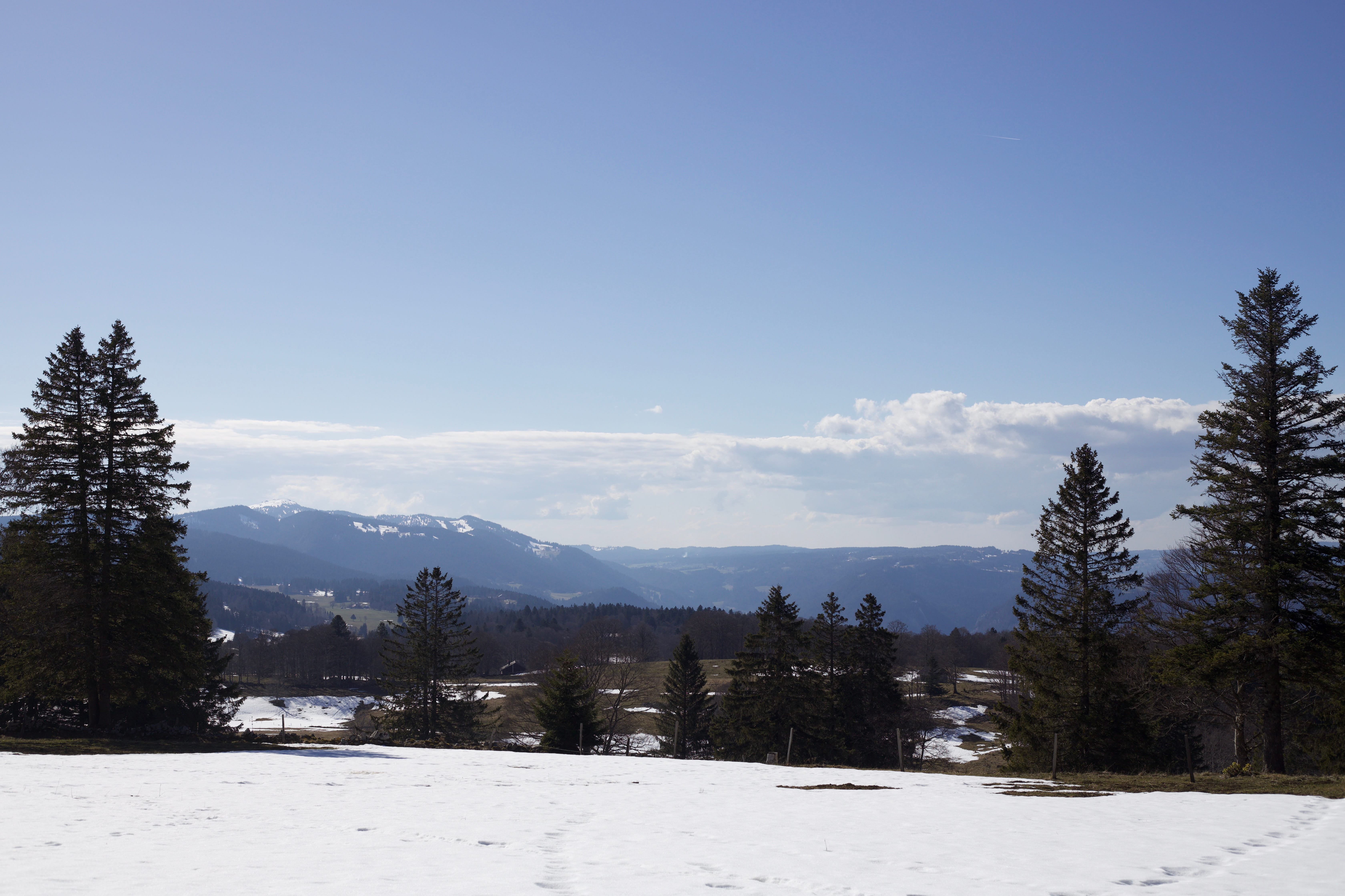 Vue aerienne des montagnes